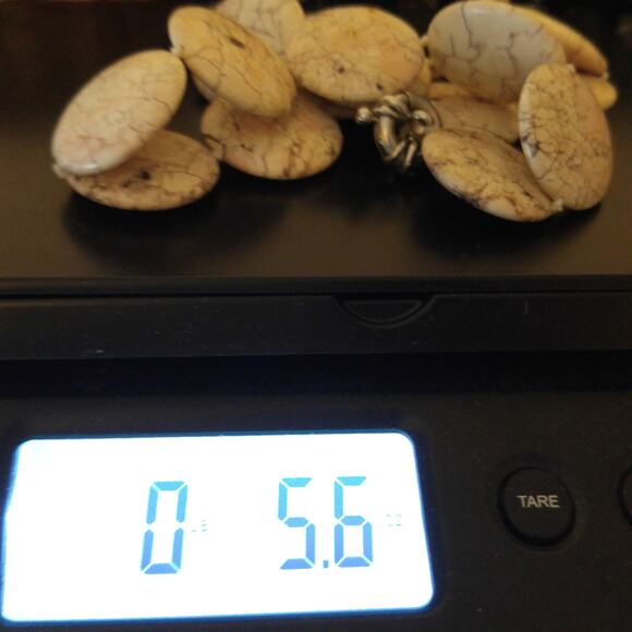 Vintage Gemstone Flat Circular Beaded Necklace, Hand Knotted, 1980s - Picture 10 of 10